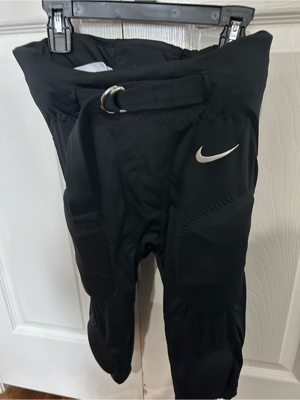 Nike Kids Black Athletic Football Pants with Adjustable Waist